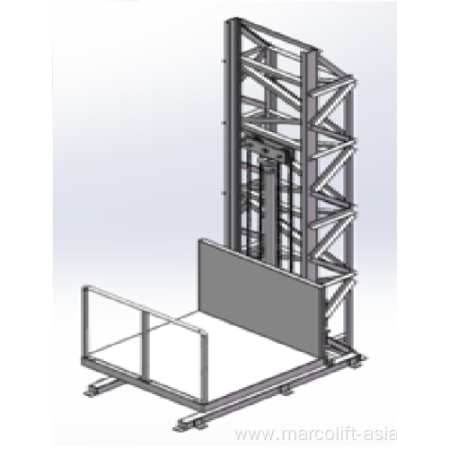 Hydraulic elevator materials handling